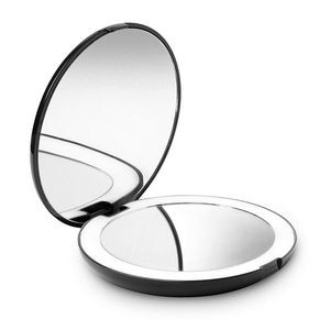 Folding Black Round Makeup Mirror