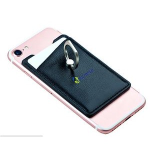 PU Leather Card Holder Wallet w/Phone Grip
