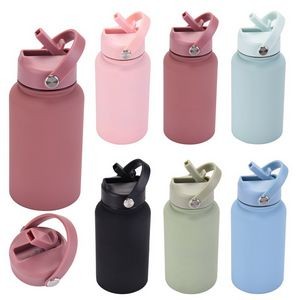 650 ml Double Stainless Steel Vacuum Bottle with Straw Lid