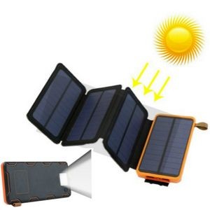 10000 mAh Folding Solar Panel Wireless Power Bank Charger