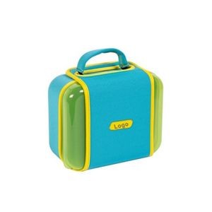 Suitcase Type Lunch Box w/Soft Handle Grip