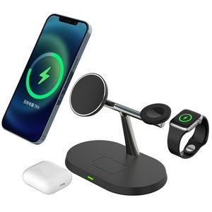 15W Magnetic 3 in 1 Wireless Phone Charger