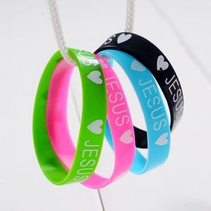 Custom Emboss Colorfill Silicone Bracelet Wristbands
