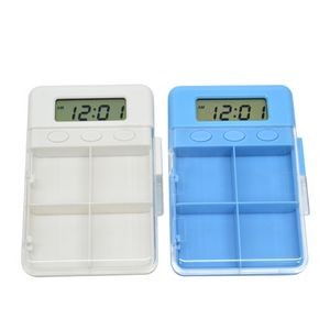 Electronic Pill Box with Alarm Timer w/4 Compartments