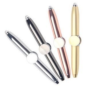 Hand Fidget Metal Pen w/Flashlight
