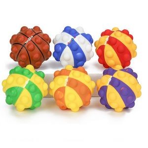 Basketball Shaped Push Pop Bubble Anti Stress Ball