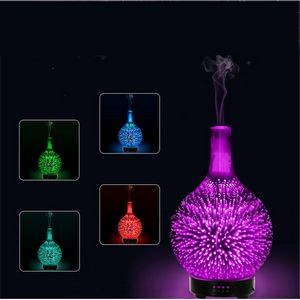 3D Firework Glass Vase Shape Oil Diffuser Air Humidifier