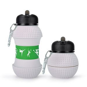 17 oz Golf Ball Shape Collapsible Sports Water Bottle