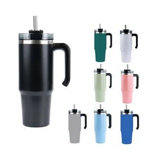 30 Oz. Double Wall Stainless Steel Vacuum Mug with Handle