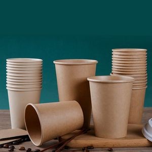 16 Oz. Disposable Kraft paper Coffee Cup
