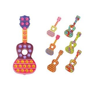 Guitar Shape Full Color Print Push Pop Bubble Fidget Toy