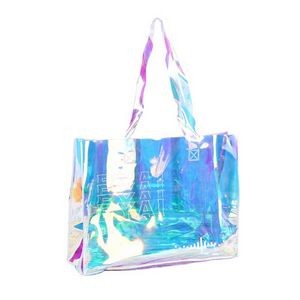 Clear Holographic Transparent Large Capacity Tote Bag