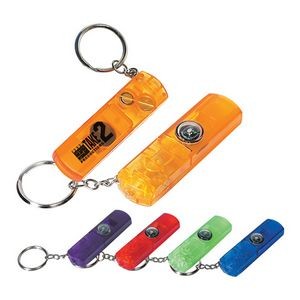 Whistle, Light, and Compass Key Chain