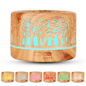Carved Wood Grain Ultrasonic Aroma Diffuser Humidifier