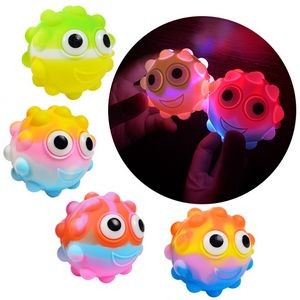 Glowing Big Eyes 3D Rainbow Stress Pop Ball Fidget Toy