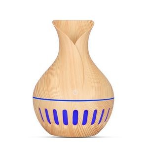 130ml Wood Grain Vase Shape Aroma Oil Diffuser
