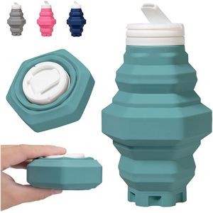17 Oz. Silicone Collapsible Water Bottle