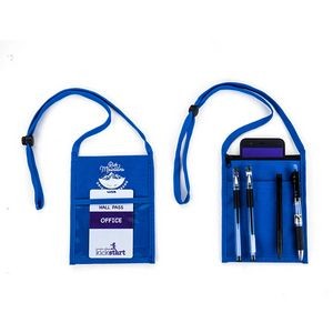 Lanyard Pouch with Pen Holders and Clear Window