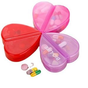 Rotatable Heart Shape Pill Box with 4 Compartments