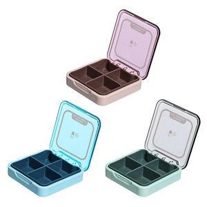 Lockable Plastic Pill Box with 4 Compartments