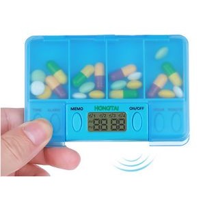 Four Grid Digital Pill Box w/Timer Alarm