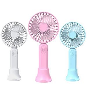Rechargeable USB Mini Fan with Mobile Phone Stand