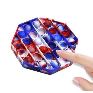 Octagon Camouflage Silicone Push Pop Bubble Fidget Toy