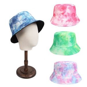 Painted Tie-dyed Cotton Bucket Cap