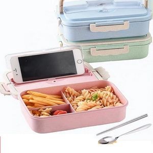 3-Compartment Lunch Box with Phone Stand