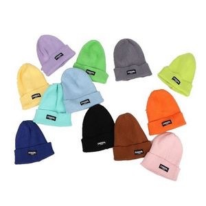 Macaron Color Knitted Cap