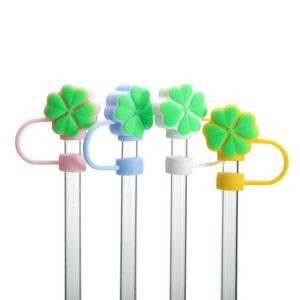 Clover Shaped 3D Silicone Straw Tips Cover