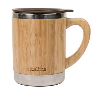 10 Oz. Bamboo Sheel Stainless Steel Travel Cup