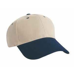 Constructed Heavy-Brushed Cotton Twill Cap (2-Tone)