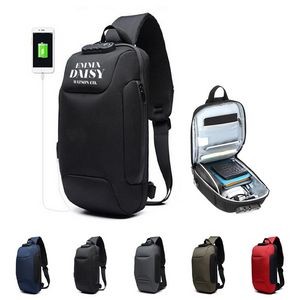 Anti Theft USB Charging Sling Backpack