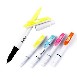 3 In 1 Highlighter Pen W/ Sticky Notes