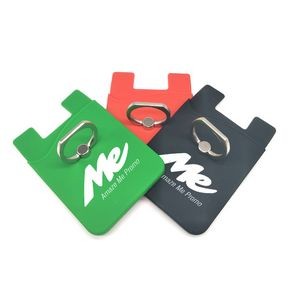 Silicone Phone Wallet w/Ring Grip