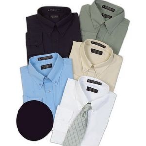 Tiger Hill Men's 100% Cotton Poplin Long Sleeve Dress Shirt