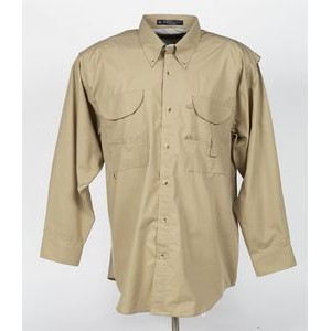 Men's Poly/Cotton Fishing Long Sleeve Shirt