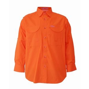 Tiger Hill Men's 100% Polyester Blaze Orange Long Sleeve Shirt