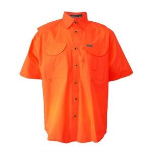 Tiger Hill Men's 100% Polyester Blaze Orange Short Sleeve Shirt