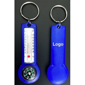 Compass and Thermometer w/ Keychain