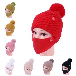 Knitted Cap w/ Mask Set