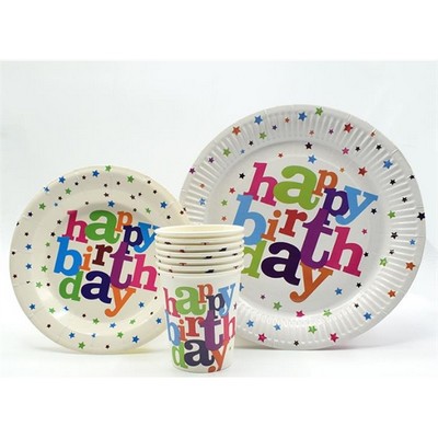 Paper Cups and Plates Party Set