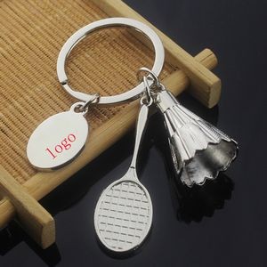 Mini Badminton Racket Shape Keychain