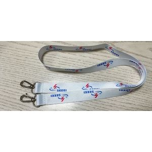 3/4" Sublimated Face Mask Lanyard w/ Lobster Claw