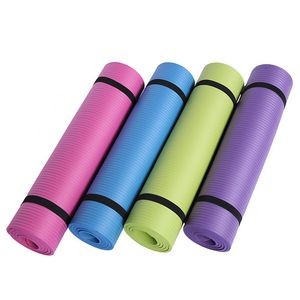 NBR Yoga Mat Exercise Mat with Elastic Straps