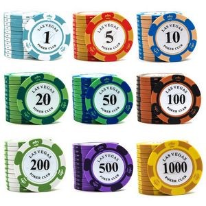 Clay Composite Striped Poker Chips