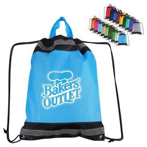 Gym Drawstring Backpack with Reflective Straps