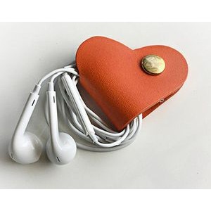 Heart Leather Cable Straps Cable Ties Cable Organizers Cord Bag