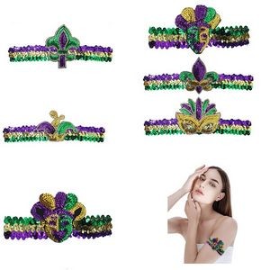 Glitter Green Purple Sequins Bracelets Armband